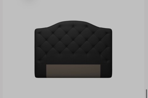 Lit cuir noir avec 2 - noir,