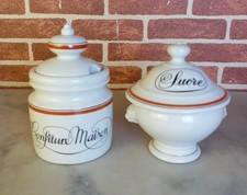 Porcelaine d'auteuil service bistrot - Ensemble sucre et confiture