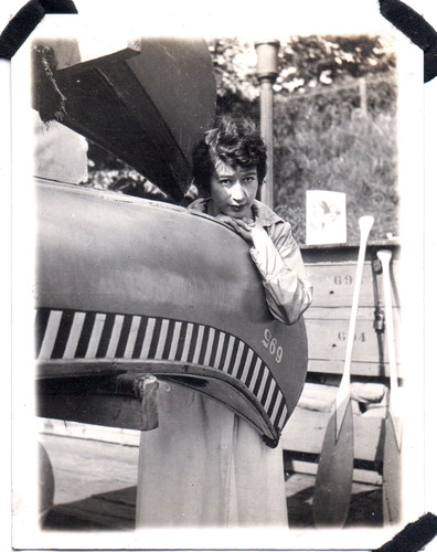 Vintage photograph girls lake - vintage,
