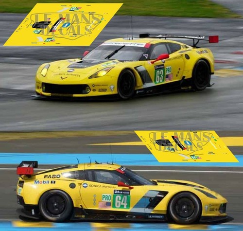 Décals corvette c7r mans - c7r, le