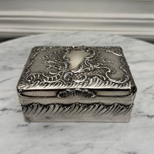 Boite métal argenté style - métal,