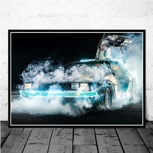 Toile tableaux delorean - tableaux,