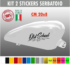 Kit 2 autocollants moto réservoir old school bobber chopper harley vintage...