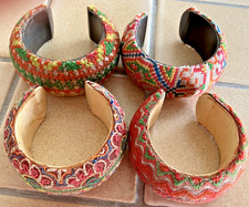4 BRACELETS MANCHETTE EN TISSU