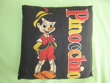 Coussin Pinocchio pillow Oreiller caleffi Vintage 80'S Walt Disney Production
