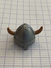 PLAYMOBIL CASQUE VIKING GRIS  CORNES MARRON 30090640 K5460D K5596C