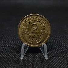 2 francs France 1939 - Morlon en Cupro-aluminium, TTB+,  sous pochette