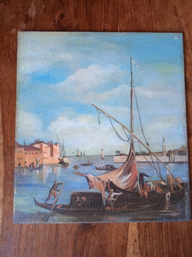 Peinture huile sur bois - huile,