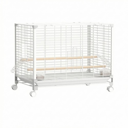 Cage oiseaux roulettes - à,