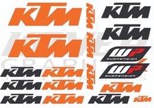 Planche de Stickers moto Ktm format A4