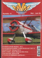 MVM N°15 PLAN : BEARCAT F8F / CASTEL MAUBOUSSIN CM 8.13 / STAMPE SV4 / STEARMAN
