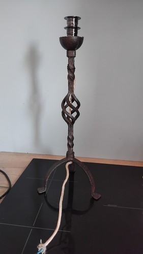 Pied lampe fer forgé - pied,