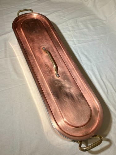 Antique poissonnière cuivre - poissonnière,