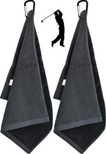 Lot de 2 Serviettes de Golf en Microfibre de qualité supérieure avec Mousquet...