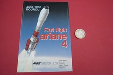 AVIATION  / AUTOCOLLANT  ARIANE 4 KOUROU 1988 "   15 CM X 10 CM "
