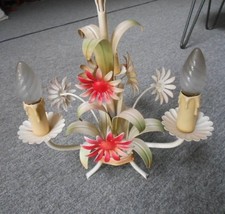 Lustre vintage en tole floral