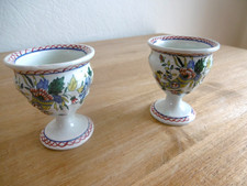 DEUX COQUETIERS FAIENCE GIEN