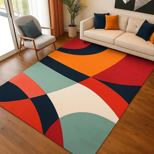 Tapis touffeté main - touffeté,