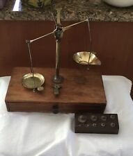 balance de précision ancienne/ Vintage + Jeu de poids de précision Trébuchet