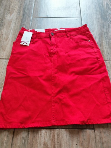 Jupe jean rouge kalisson - jean,