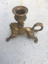 Bougeoir Griffon Dragon Bronze Style  Renaissance Napoléon III 19éme