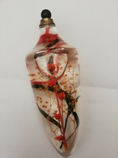 VASE VERRE FORME AMPHORE RÉCENT FLEURS ARTIFICIELLES BON ÉTAT. 