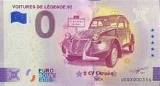 BILLET 0 EURO VOITURE DE