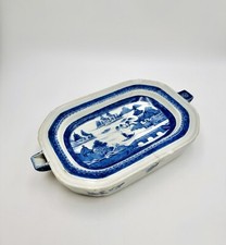 Old Chinese Export Porcelain Hot Water Warming Dish Circa 1810 1830 No Kangxi