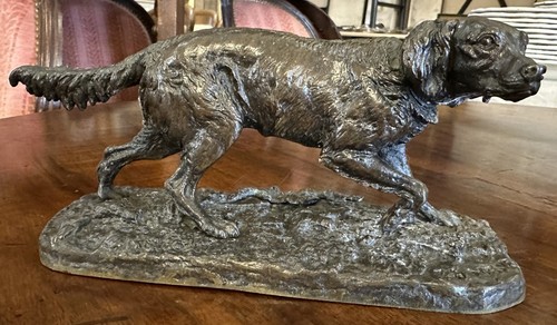 Sculpture bronze chien - , de