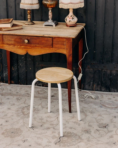 Axel tabouret aux lignes - tabouret,