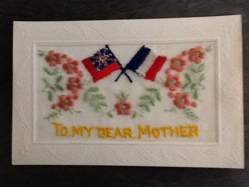 Belle carte brodee patriotique - belle,