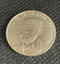 ANCIENNE MINI MEDAILLE DE VILLA NUEVA DE LA SERENA ARGENT 925 22mm 3.73gr