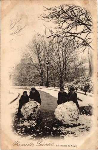 Cpa paris boules neige - de,