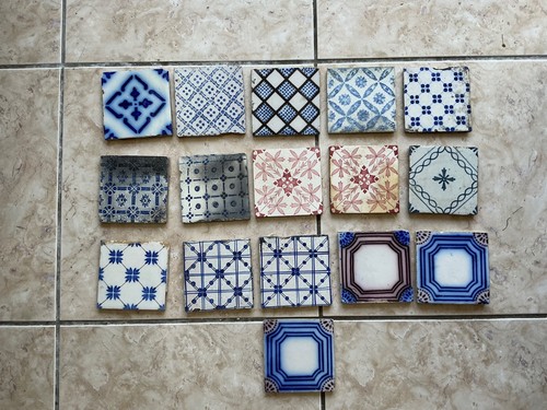 Lot carreaux faience - 16,