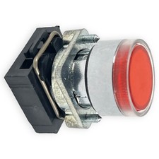 Bouton D'Insertion Ø22Mm Rouge Éclairé Pour Ascaso