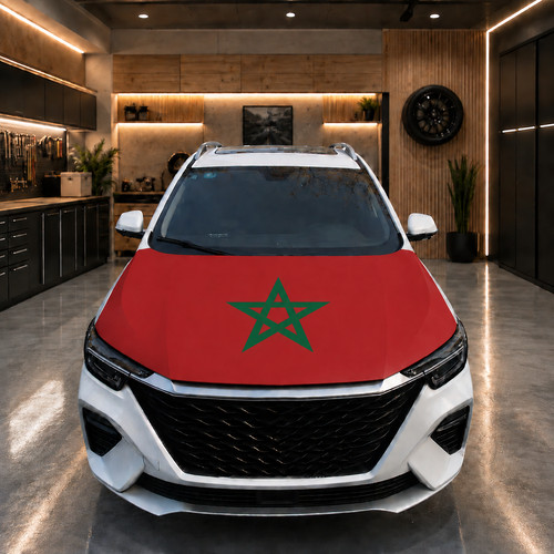 Drapeau maroc capot - maroc, voiture