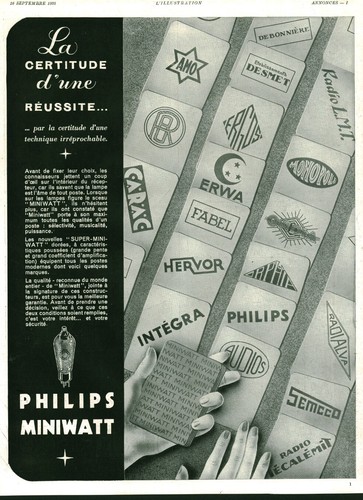 Publicité ancienne lampe pour