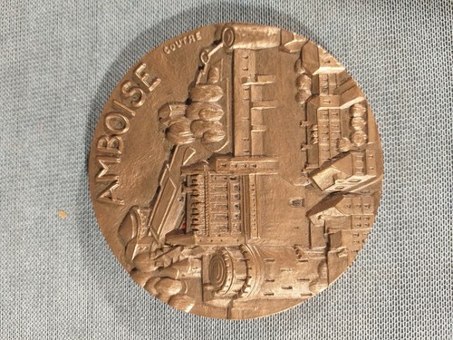 Médaille bronze chateau - médaille, en