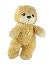 Peluche vintage ancien chat ours beige blanc Playskool 30 cm 1979 MB France