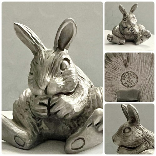 Pewter figurine bunny - figurine,