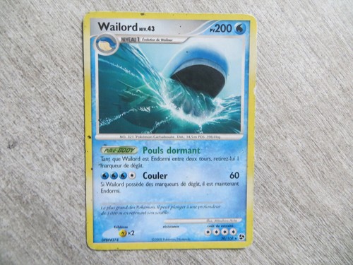 Carte pokemon wailord - pokemon, 30/106