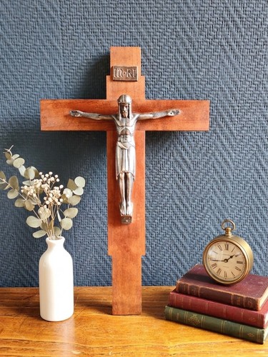 Crucifix vintage bois - crucifix,