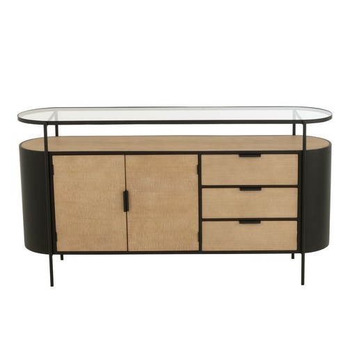 Buffet tiroirs 2 portes - 3, &