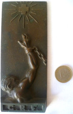 RARE PLAQUE BRONZE CROIX ROUGE