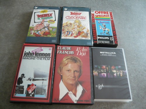 Lot cassettes vhs divers - cassettes,
