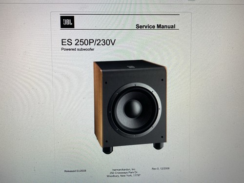 Jbl 230v service manual - 230v,