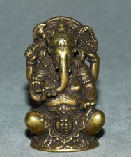 5CM Old Tibet Bronze 4 Arms