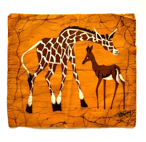 African batik giraffe tribal - batik,