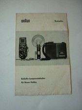 Notice utilisation Flash Braun Rolleiflex Rolleifix langue allemand
