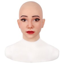 Masque réaliste en silicone maquillage visage féminin couvre-chef travesti